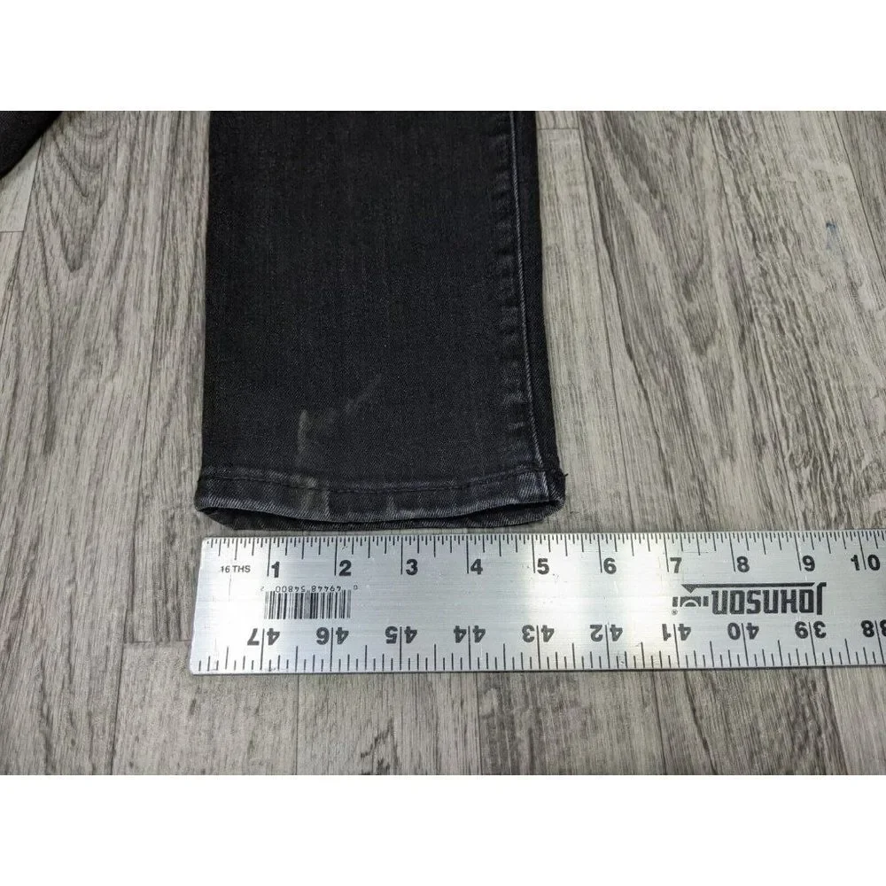 (3/$35) Old Navy Size 10 Long Pop Icon‎ Skinny Mid Rise Distressed Black Jeans